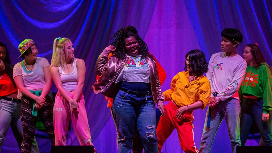 Ante Up dance group performs at the 2018 Homecoming Talent Show